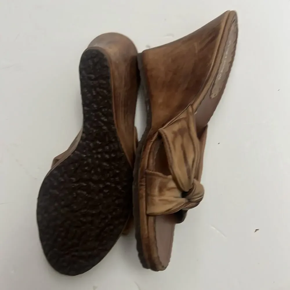 NWOT SPATIFILUS KNOT FRONT WEDGE ESPADRILLE SANDALS‎ SIZE US 7